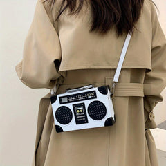 Stylish Radio Square Shoulder Crossbody Bag for Shopping