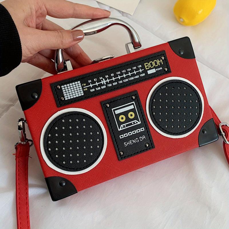 Stylish Radio Square Shoulder Crossbody Bag for Shopping
