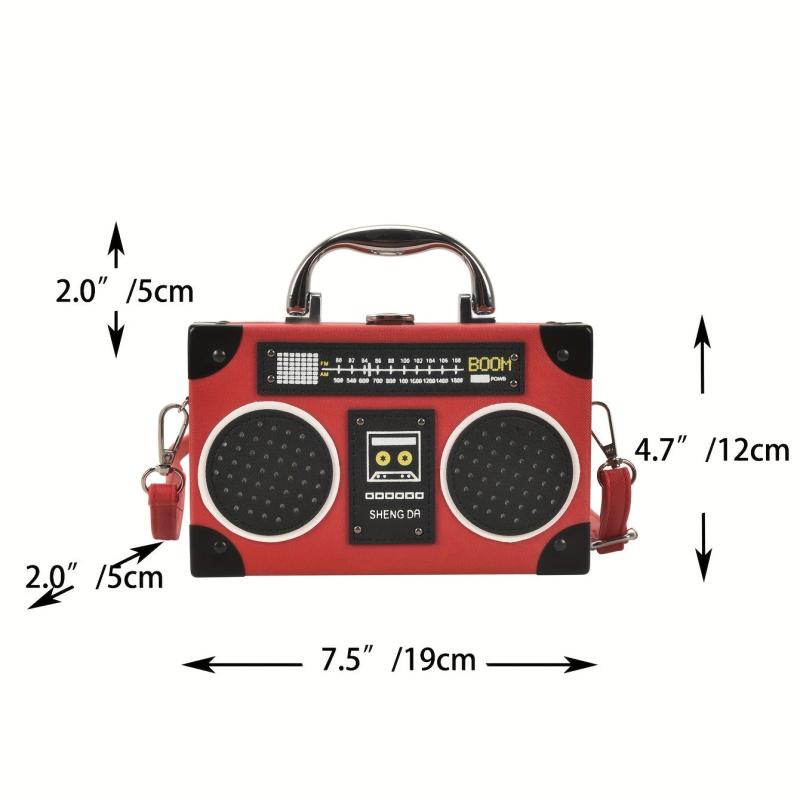 Stylish Radio Square Shoulder Crossbody Bag for Shopping