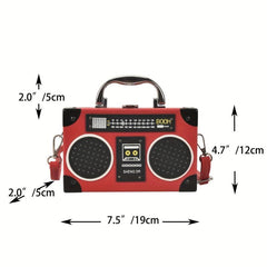 Stylish Radio Square Shoulder Crossbody Bag for Shopping