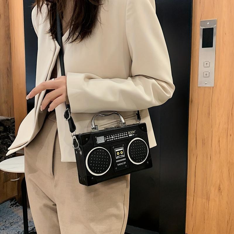 Stylish Radio Square Shoulder Crossbody Bag for Shopping