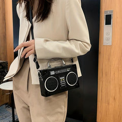 Stylish Radio Square Shoulder Crossbody Bag for Shopping
