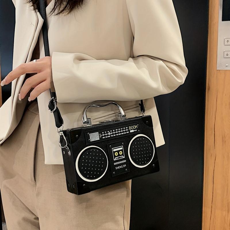 Stylish Radio Square Shoulder Crossbody Bag for Shopping