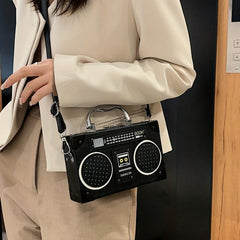 Stylish Radio Square Shoulder Crossbody Bag for Shopping