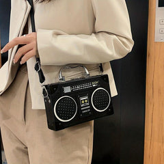 Stylish Radio Square Shoulder Crossbody Bag for Shopping