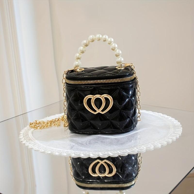 Quilted Jelly PU Leather Shoulder Bag & Coin Purse