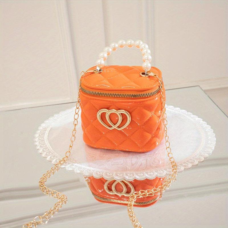 Quilted Jelly PU Leather Shoulder Bag & Coin Purse