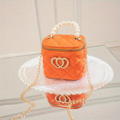 Quilted Jelly PU Leather Shoulder Bag & Coin Purse