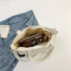 Large Capacity Canvas Tote Bag Lightweight Shoulder Bag