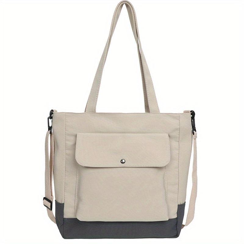Large Capacity Canvas Tote Bag Lightweight Shoulder Bag
