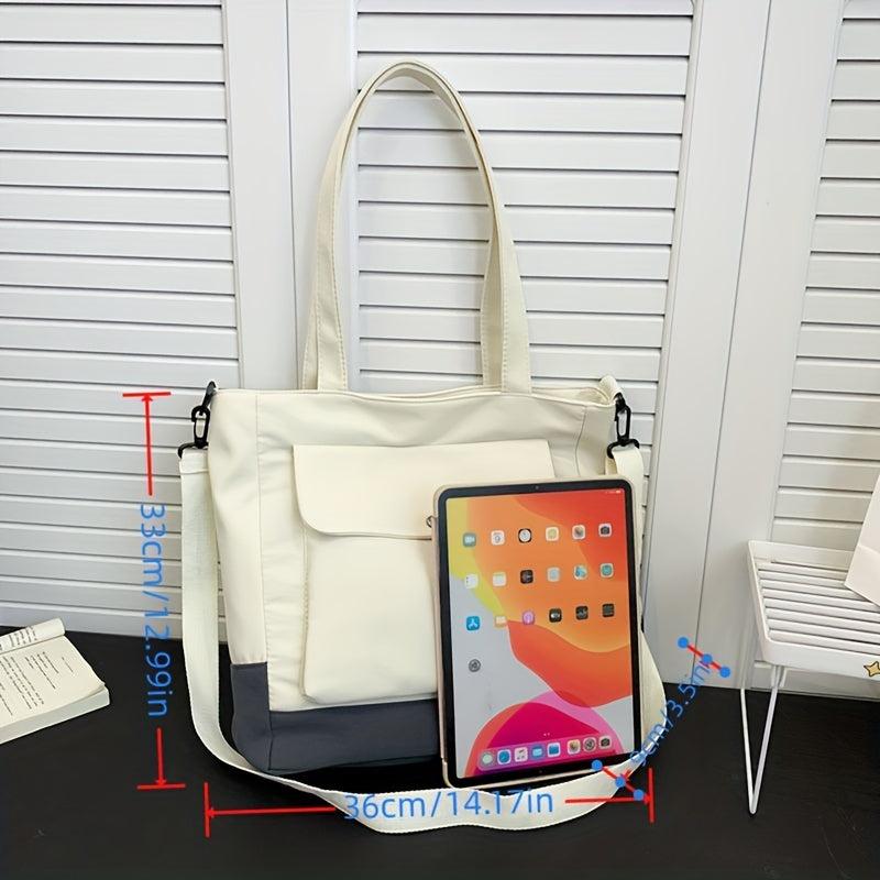 Large Capacity Canvas Tote Bag Lightweight Shoulder Bag