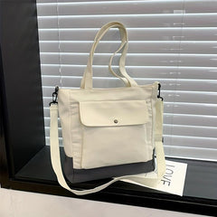 Large Capacity Canvas Tote Bag Lightweight Shoulder Bag