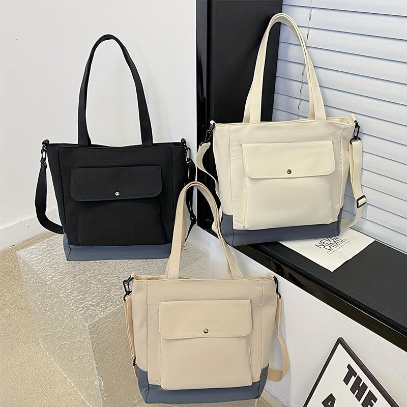 Large Capacity Canvas Tote Bag Lightweight Shoulder Bag