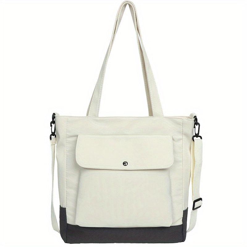 Large Capacity Canvas Tote Bag Lightweight Shoulder Bag