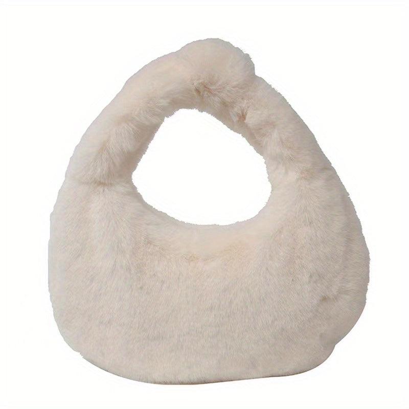 Fluffy Corduroy Clutch Purse Winter Shopper Bag