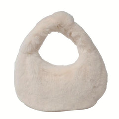 Fluffy Corduroy Clutch Purse Winter Shopper Bag