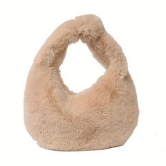 Fluffy Corduroy Clutch Purse Winter Shopper Bag