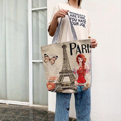 Ethnic Style Butterfly Embroidery Tote Bag Women's Handbag