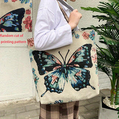 Ethnic Style Butterfly Embroidery Tote Bag Women's Handbag