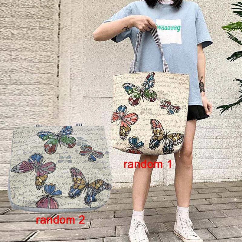 Ethnic Style Butterfly Embroidery Tote Bag Women's Handbag