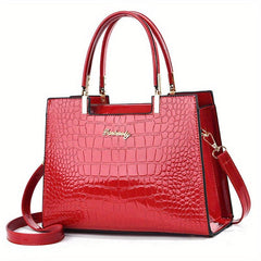 Crocodile Embossed Tote Bag Women's Crossbody Bag