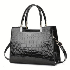 Crocodile Embossed Tote Bag Women's Crossbody Bag