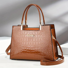 Crocodile Embossed Tote Bag Women's Crossbody Bag