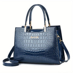 Crocodile Embossed Tote Bag Women's Crossbody Bag