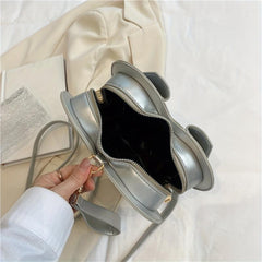 Heart Shaped Novelty Crossbody Bag PU Leather Handbag