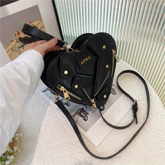 Heart Shaped Novelty Crossbody Bag PU Leather Handbag