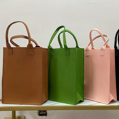 Large Capacity Felt Tote Bag Square Handbag Women's Casual Satchel