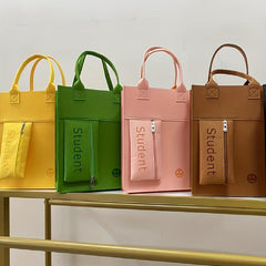 Large Capacity Felt Tote Bag Square Handbag Women's Casual Satchel