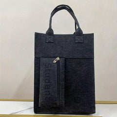 Large Capacity Felt Tote Bag Square Handbag Women's Casual Satchel