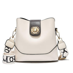 Vintage Faux Leather Bucket Bag Women's Shoulder Hand Bag
