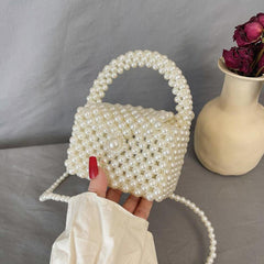 Beaded Pearl Evening Handbags Mini Clutch Bag Wedding Party