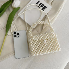 Beaded Pearl Evening Handbags Mini Clutch Bag Wedding Party
