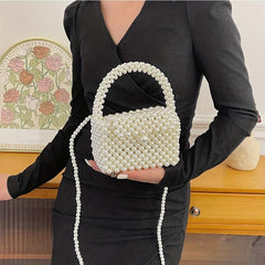 Beaded Pearl Evening Handbags Mini Clutch Bag Wedding Party