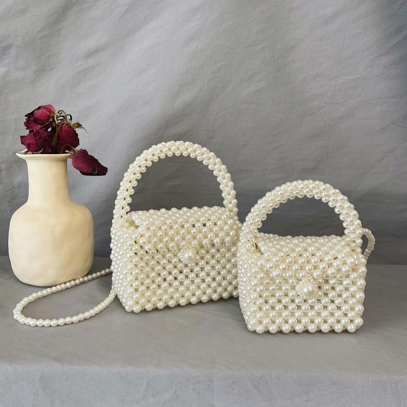 Beaded Pearl Evening Handbags Mini Clutch Bag Wedding Party
