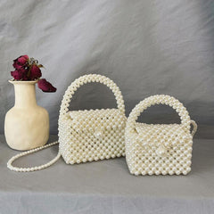 Beaded Pearl Evening Handbags Mini Clutch Bag Wedding Party
