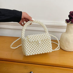 Beaded Pearl Evening Handbags Mini Clutch Bag Wedding Party