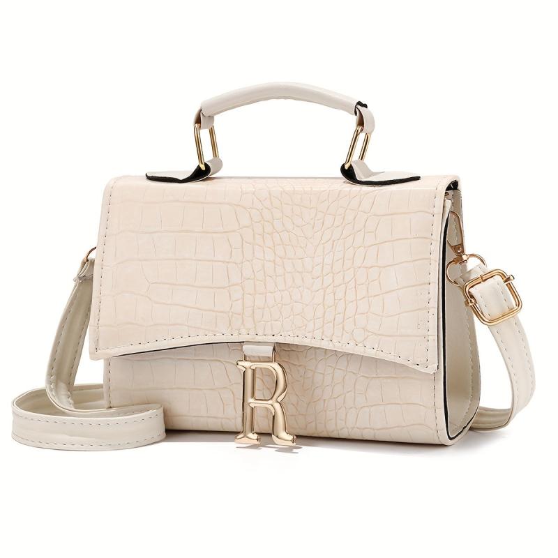 Crocodile Pattern Handbag Stylish Crossbody Bag