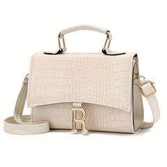 Crocodile Pattern Handbag Stylish Crossbody Bag