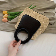 Summer Straw Bag for Women Beach Handbag Bucket Vacation Travel