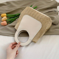 Summer Straw Bag for Women Beach Handbag Bucket Vacation Travel