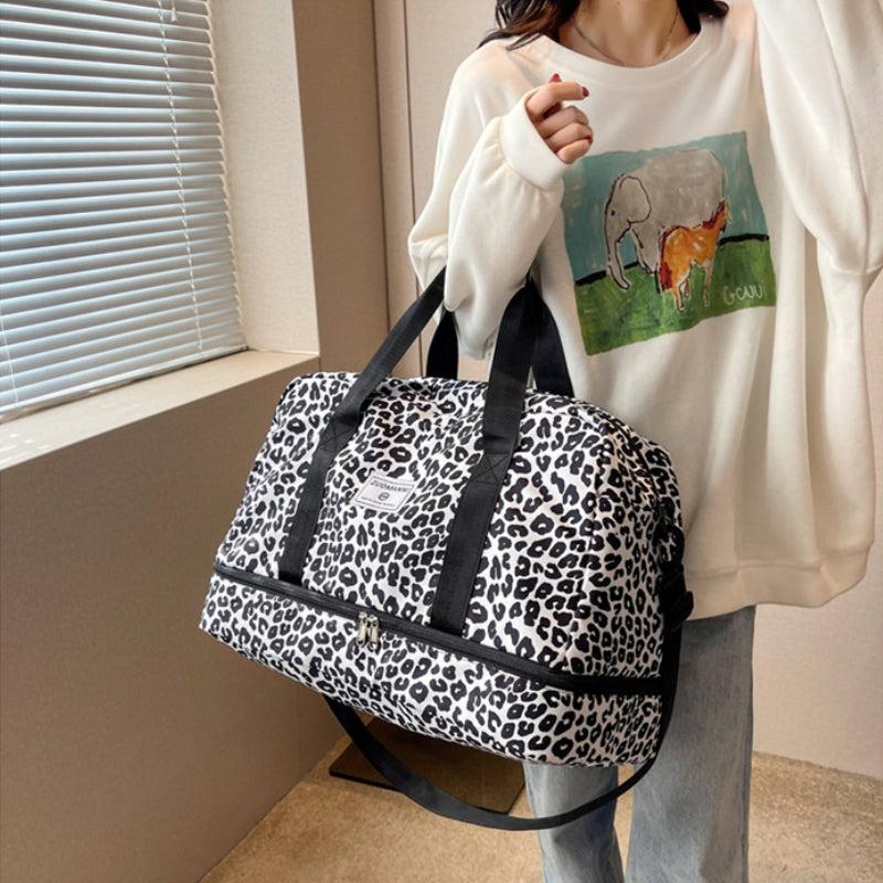 Leopard Print Luggage Bag Large Capacity All Match Duffle Bag