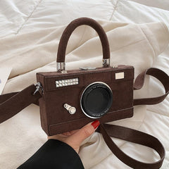 Mini Camera Box Bag Top Handle Purse Small Shoulder Bag For Party