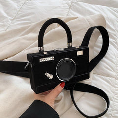 Mini Camera Box Bag Top Handle Purse Small Shoulder Bag For Party