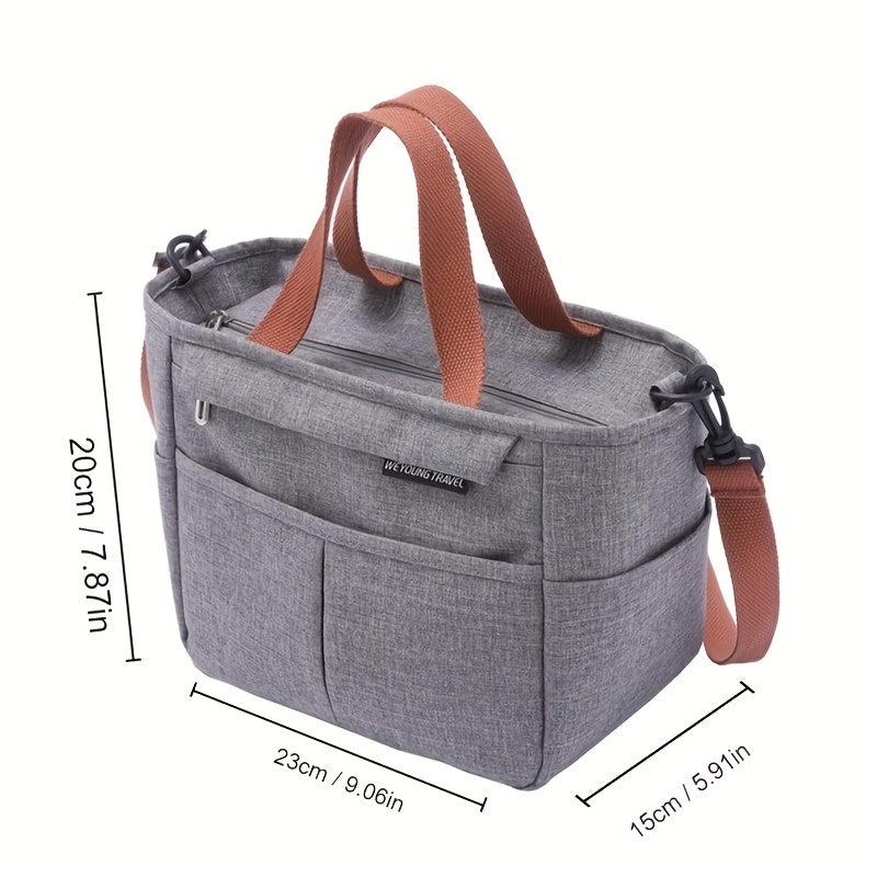 Minimalist Lunch Storage Bag Lightweight Zipper Picnic Handbag