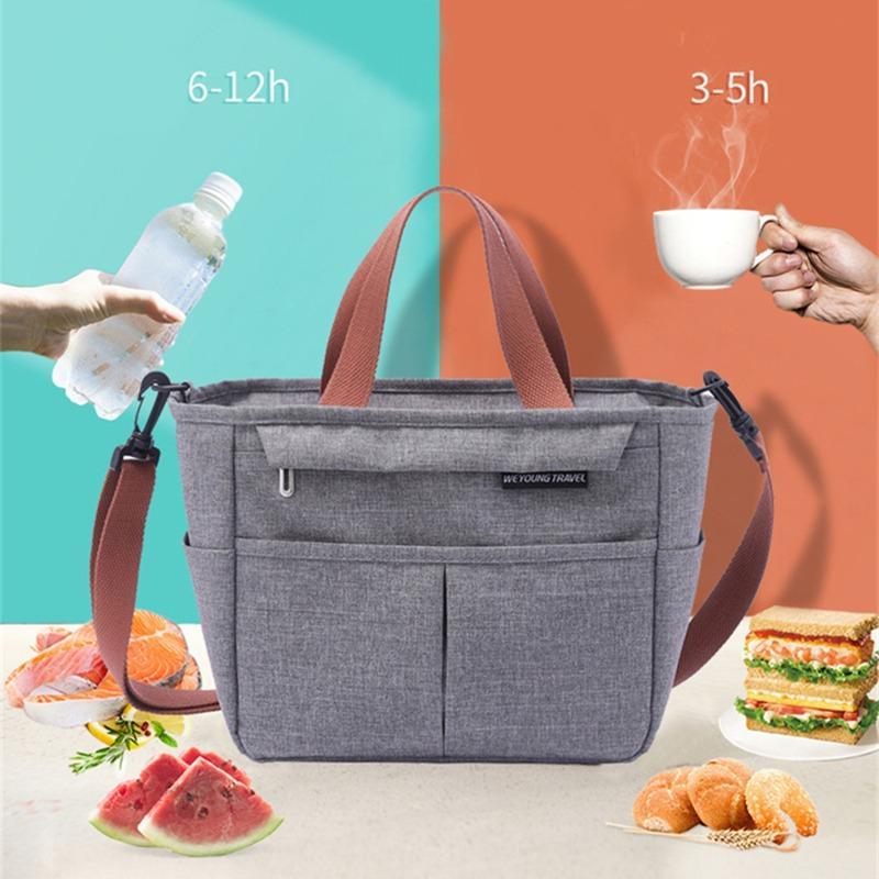 Minimalist Lunch Storage Bag Lightweight Zipper Picnic Handbag