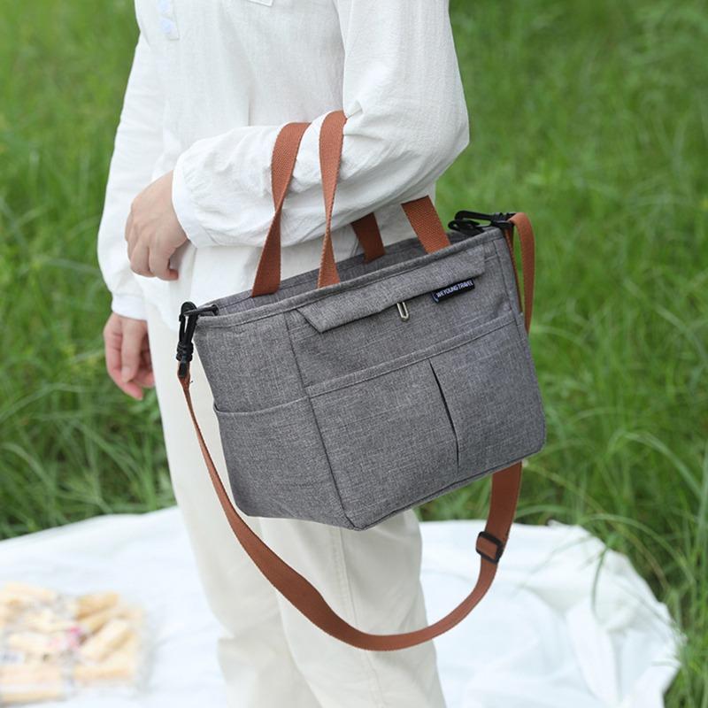 Minimalist Lunch Storage Bag Lightweight Zipper Picnic Handbag